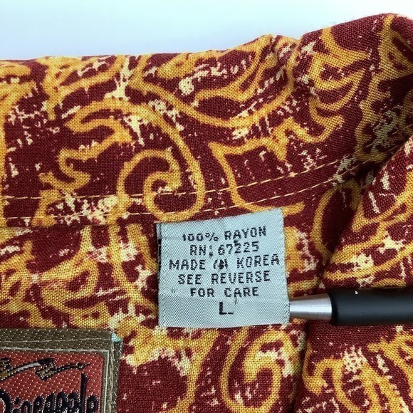 Pineapple Connection‎ Mens Short Sleeve Button Up Hawaiian Shirt Size Large - Picture 6 of 7